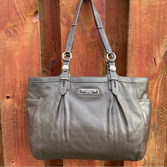 Coach Dark Brown Leather Tote Bag